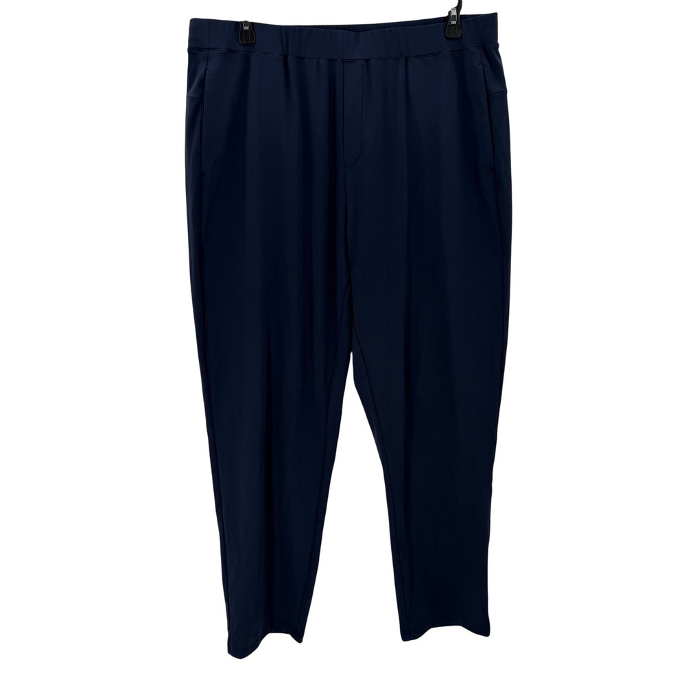Pinspark Jogger Pants Elastic Waist Performance womens XXL Navy Blue Athleisure